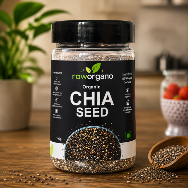 RawOrgano Organic Chia Seeds 100g